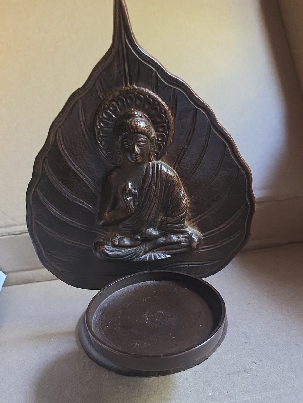 Target Brown Buddha Leaf Sculpture Incense Dish